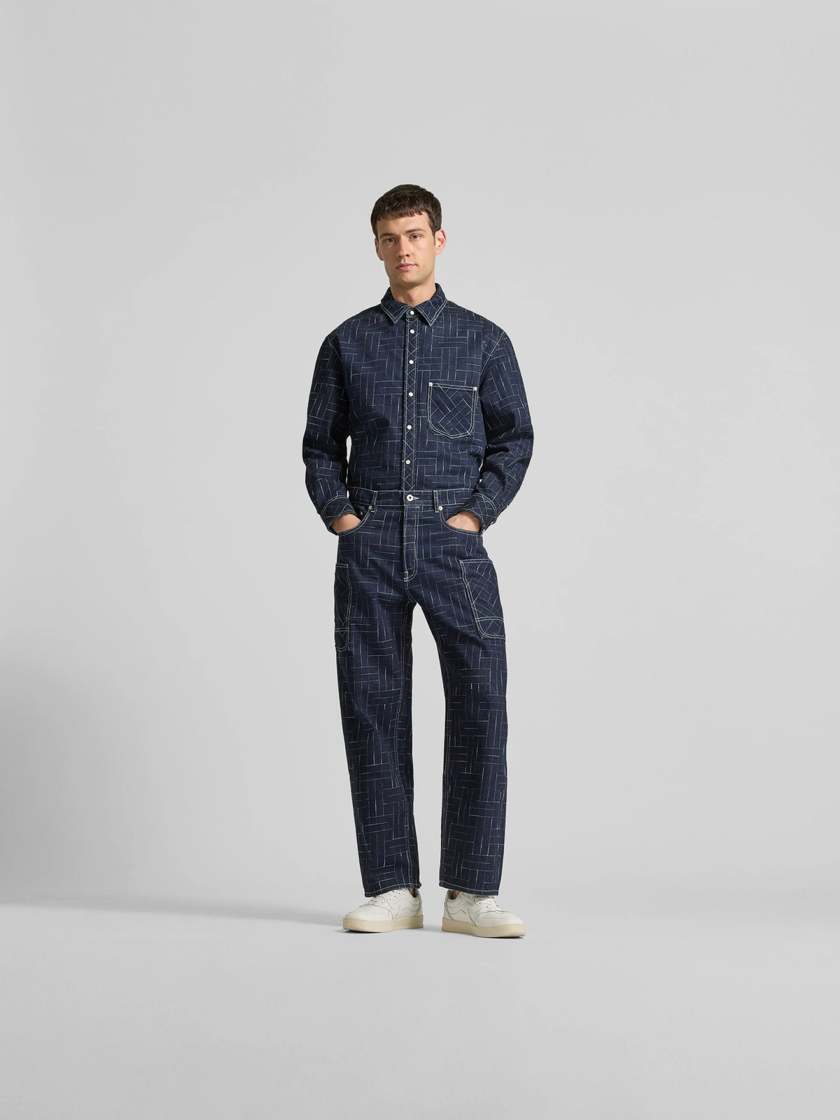 Kenzo jeans à motif géométrique
