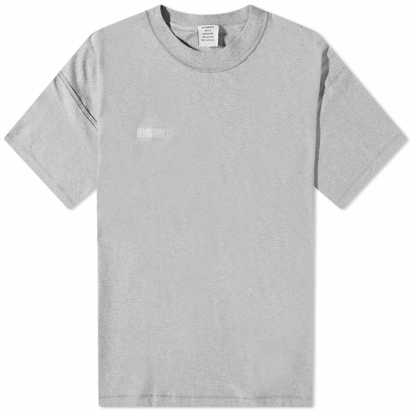 T-shirt Vetements pour homme, modèle Inside Out, gris chiné