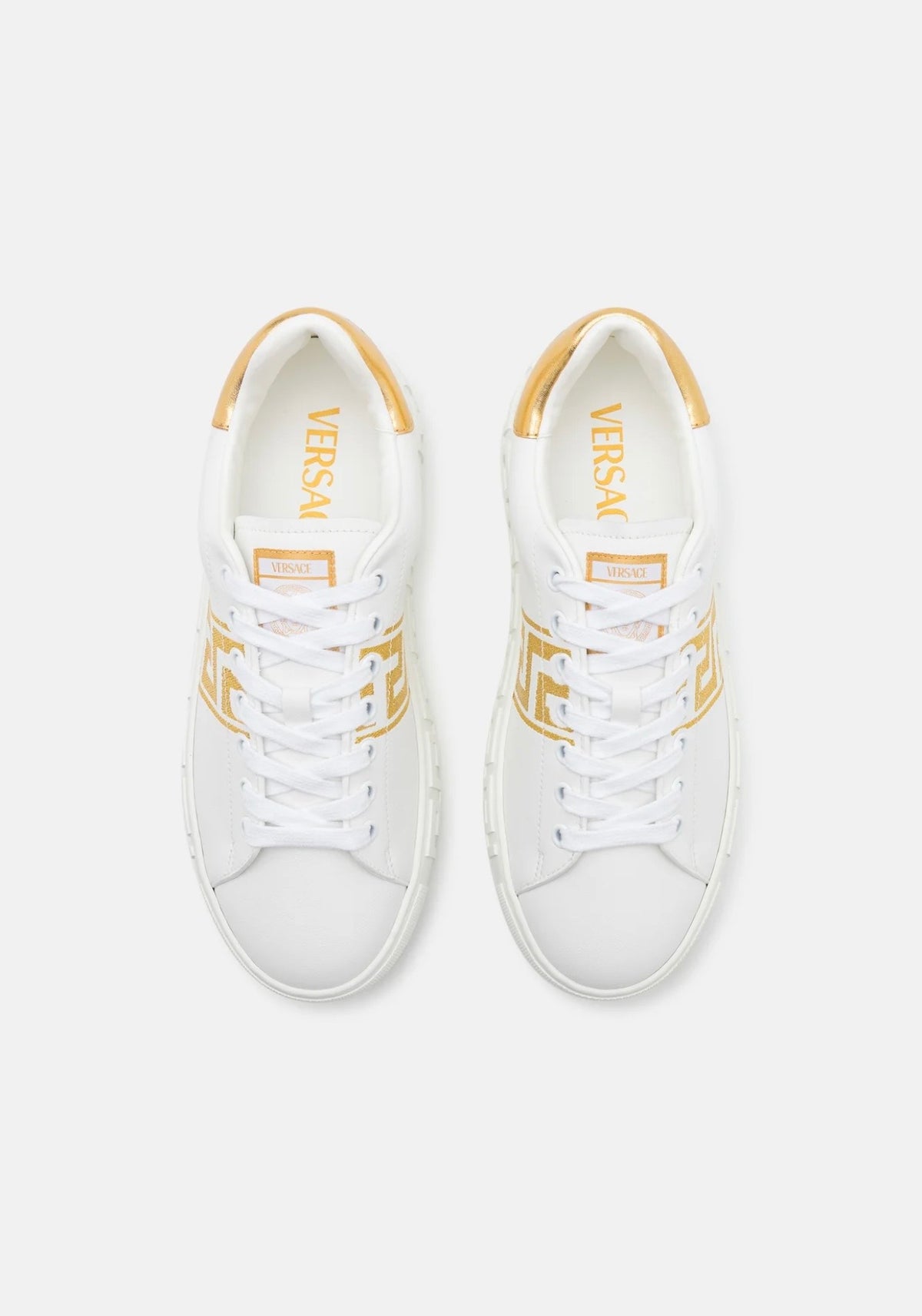 Versace – Baskets Basses White/Gold