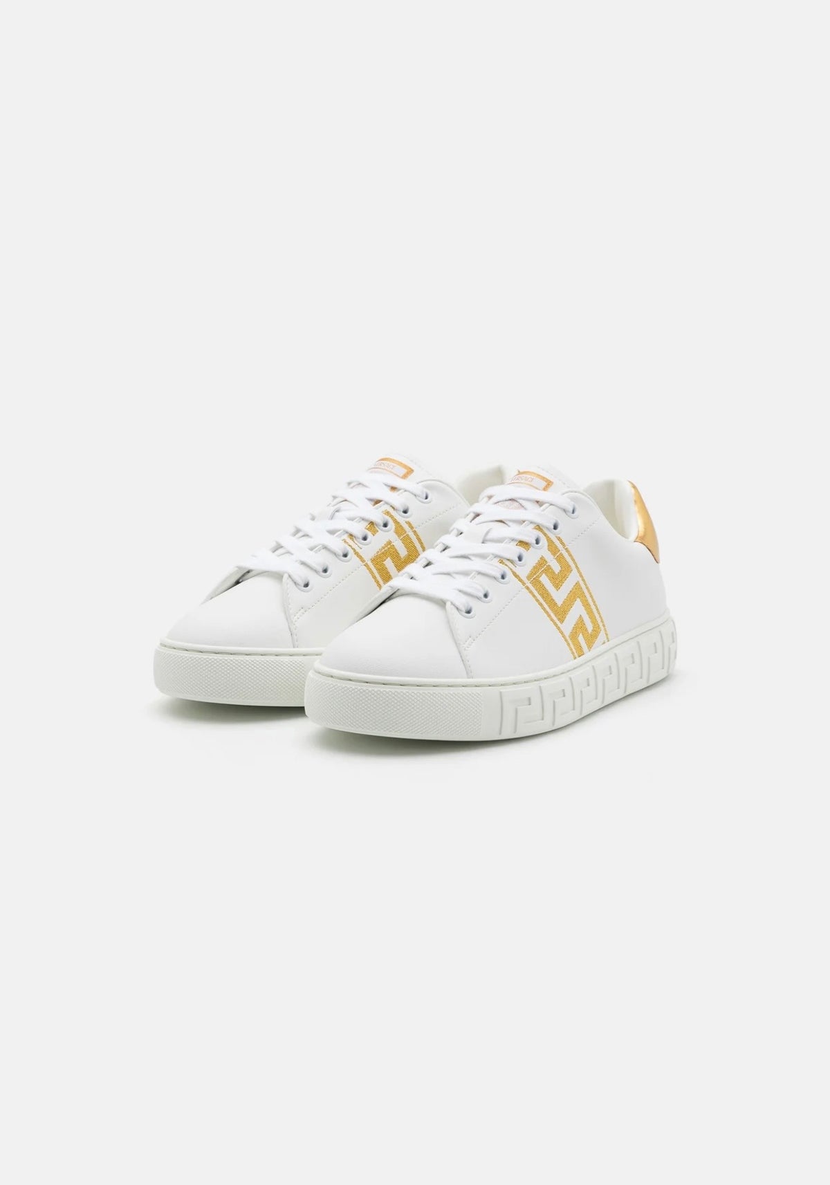 Versace – Baskets Basses White/Gold