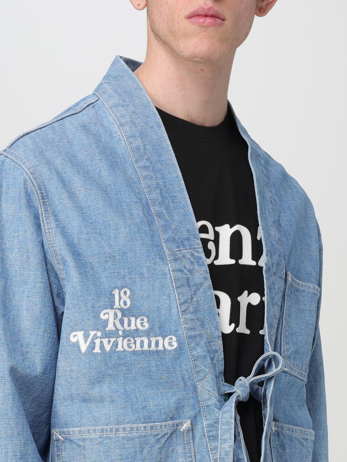 Kimono Kenzo Homme x Verdy en denim bleu délavé couleur pierre