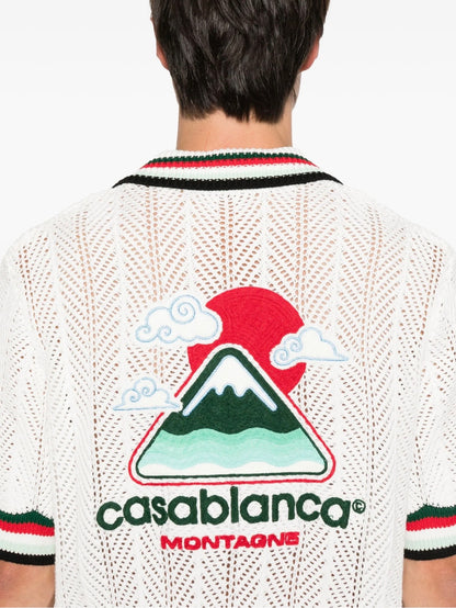 Chemise Casablanca avec logo brodé
