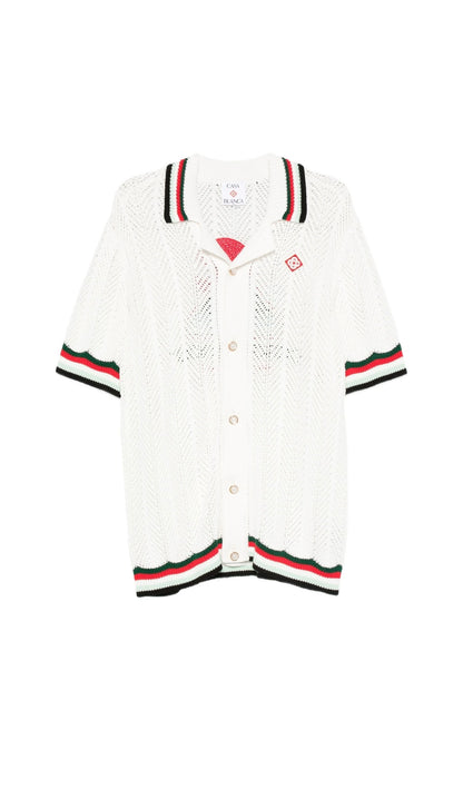 Chemise Casablanca avec logo brodé