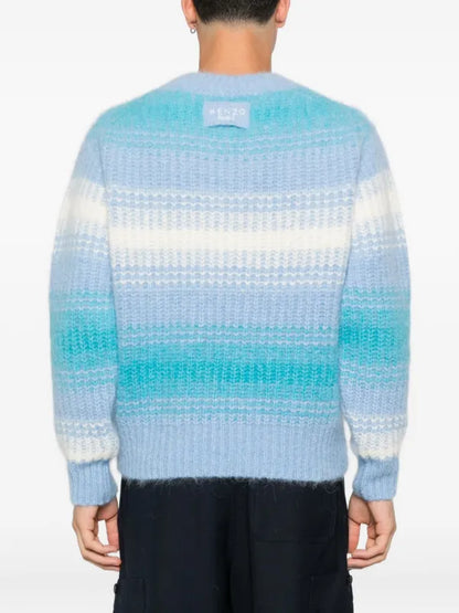 Kenzo pull rayé à col rond
