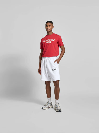 Short Relax Fit Dsquared2 Signature Brodé
