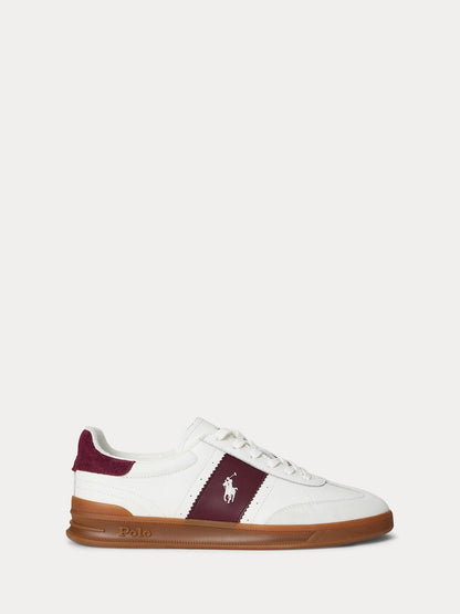 Cream Noir - Baskets Polo Ralph Lauren Heritage Aera pp en cuir