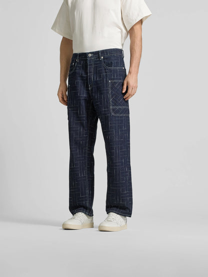 Kenzo jeans à motif géométrique