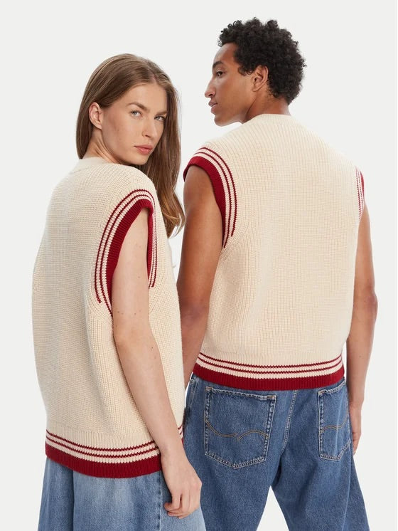 AMI PARIS PULL SANS MANCHES À COL EN V