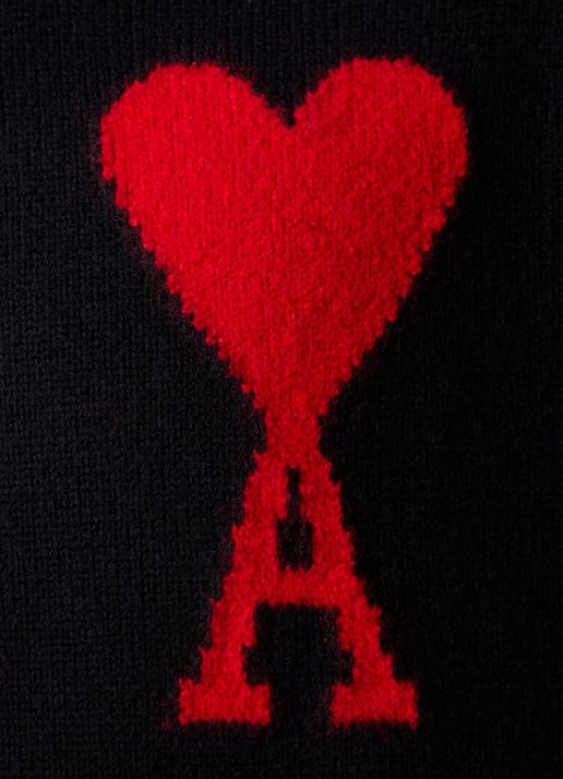 PULL NOIR COL CHEMINÉE EN LAINE AMI DE COEUR