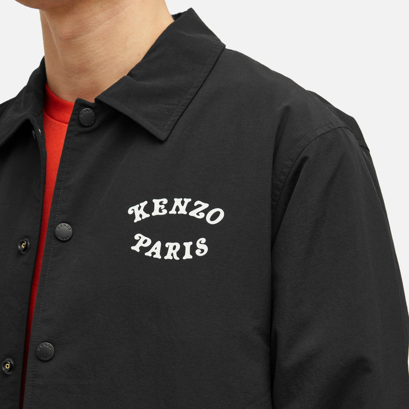 Veste de coach épaisse noire de la collection Verdy pour homme de Kenzo