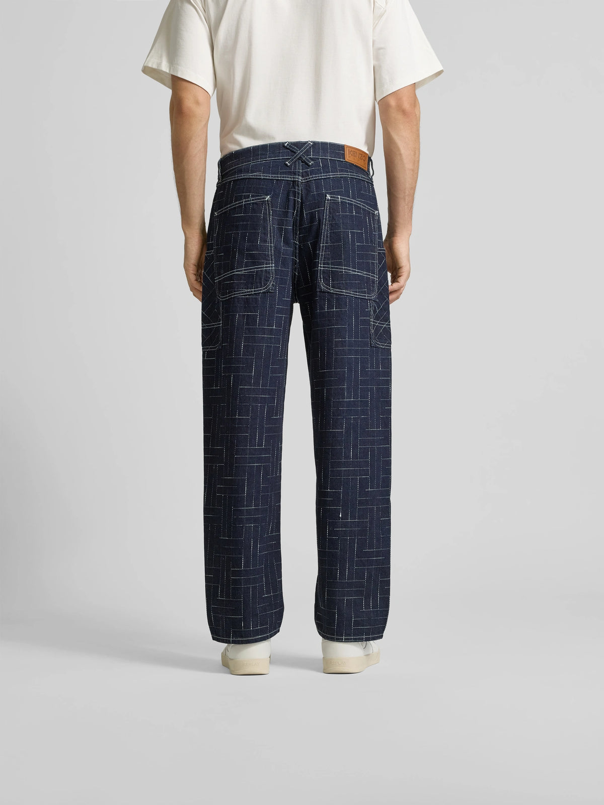 Kenzo jeans à motif géométrique