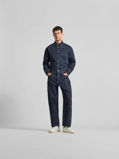 Kenzo jeans à motif géométrique