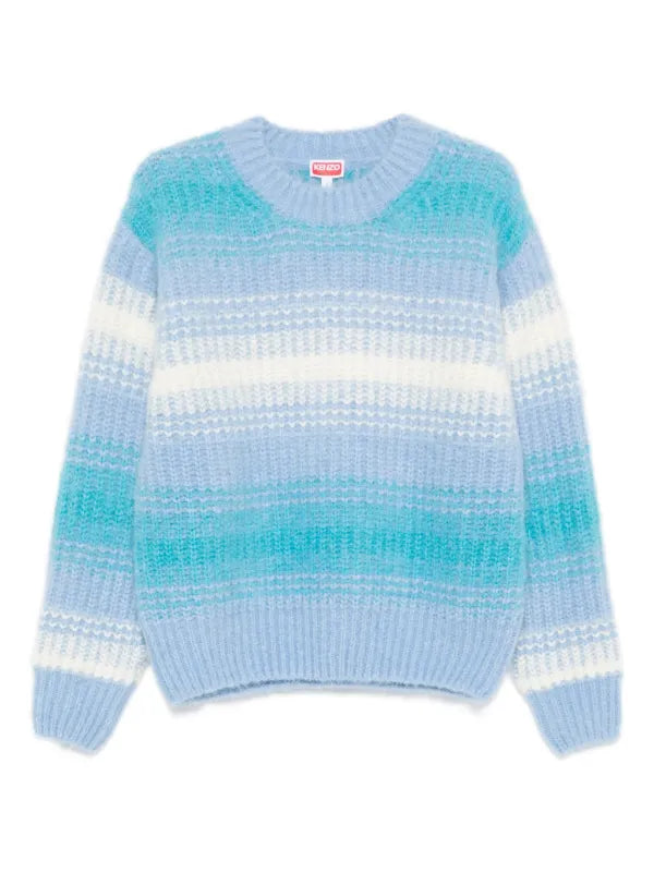 Kenzo pull rayé à col rond