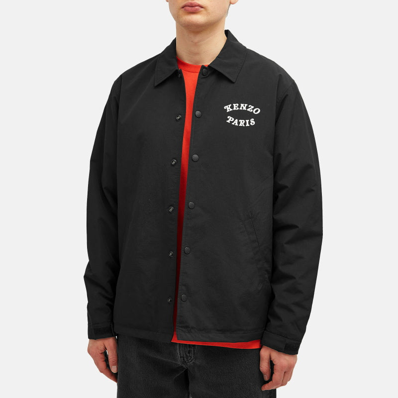 Veste de coach épaisse noire de la collection Verdy pour homme de Kenzo