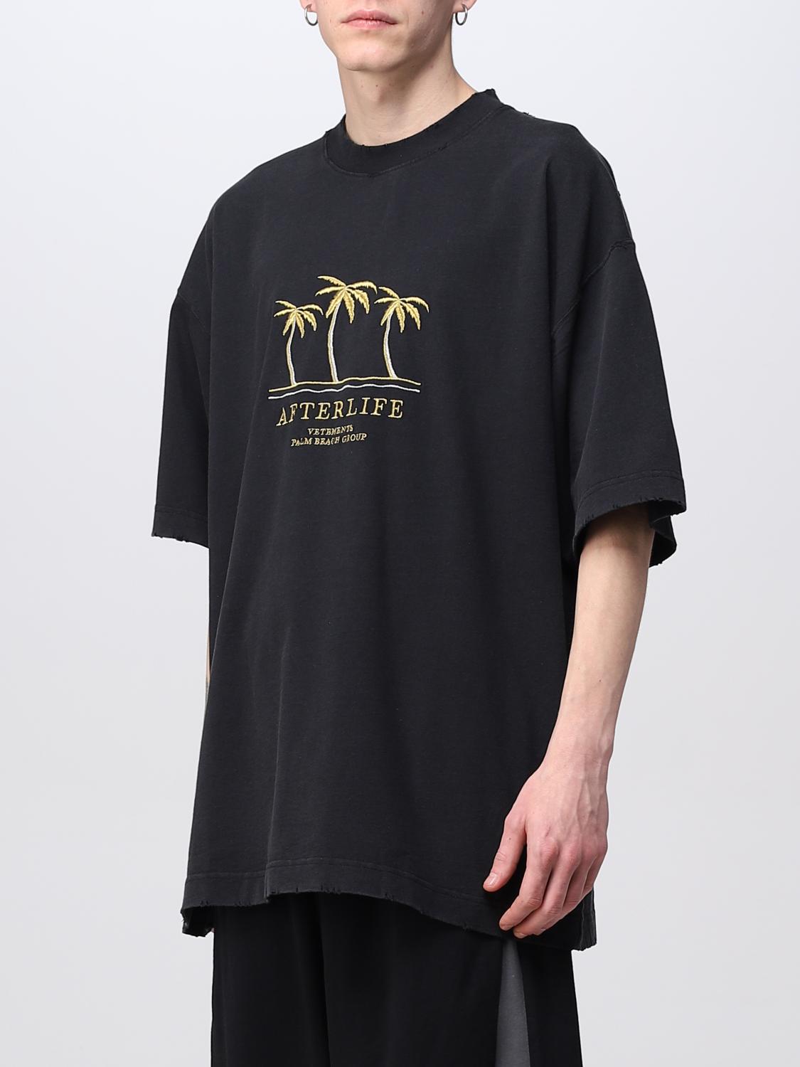 BLACK EMBROIDERED AFTERLIFE T-SHIRT VÊTEMENTS