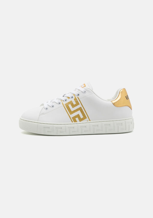 Versace – Baskets Basses White/Gold