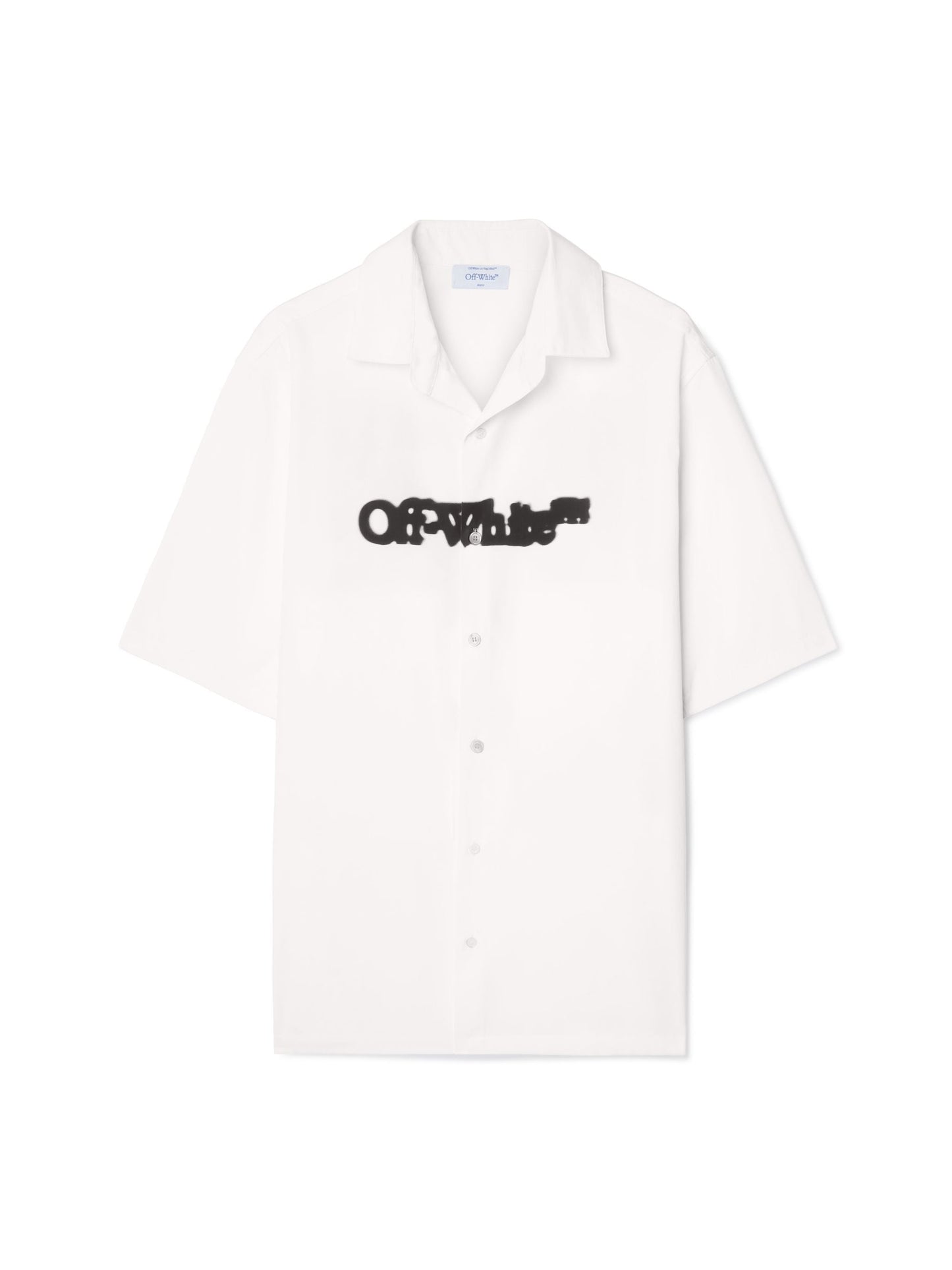 Off White Chemise bowling oversized logo effet spray coton