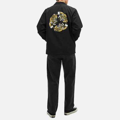 Veste de coach épaisse noire de la collection Verdy pour homme de Kenzo