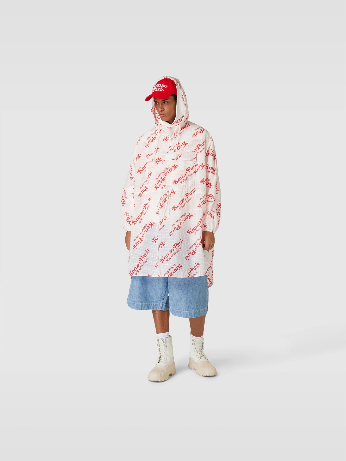 Kenzo
Coupe-vent avec imprimé étiquette allover en blanc cassé