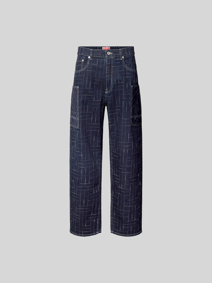Kenzo jeans à motif géométrique