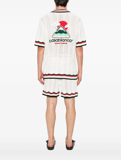 Chemise Casablanca avec logo brodé