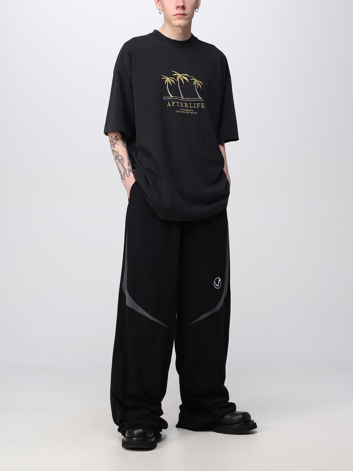 BLACK EMBROIDERED AFTERLIFE T-SHIRT VÊTEMENTS
