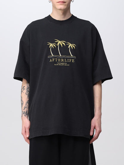 BLACK EMBROIDERED AFTERLIFE T-SHIRT VÊTEMENTS