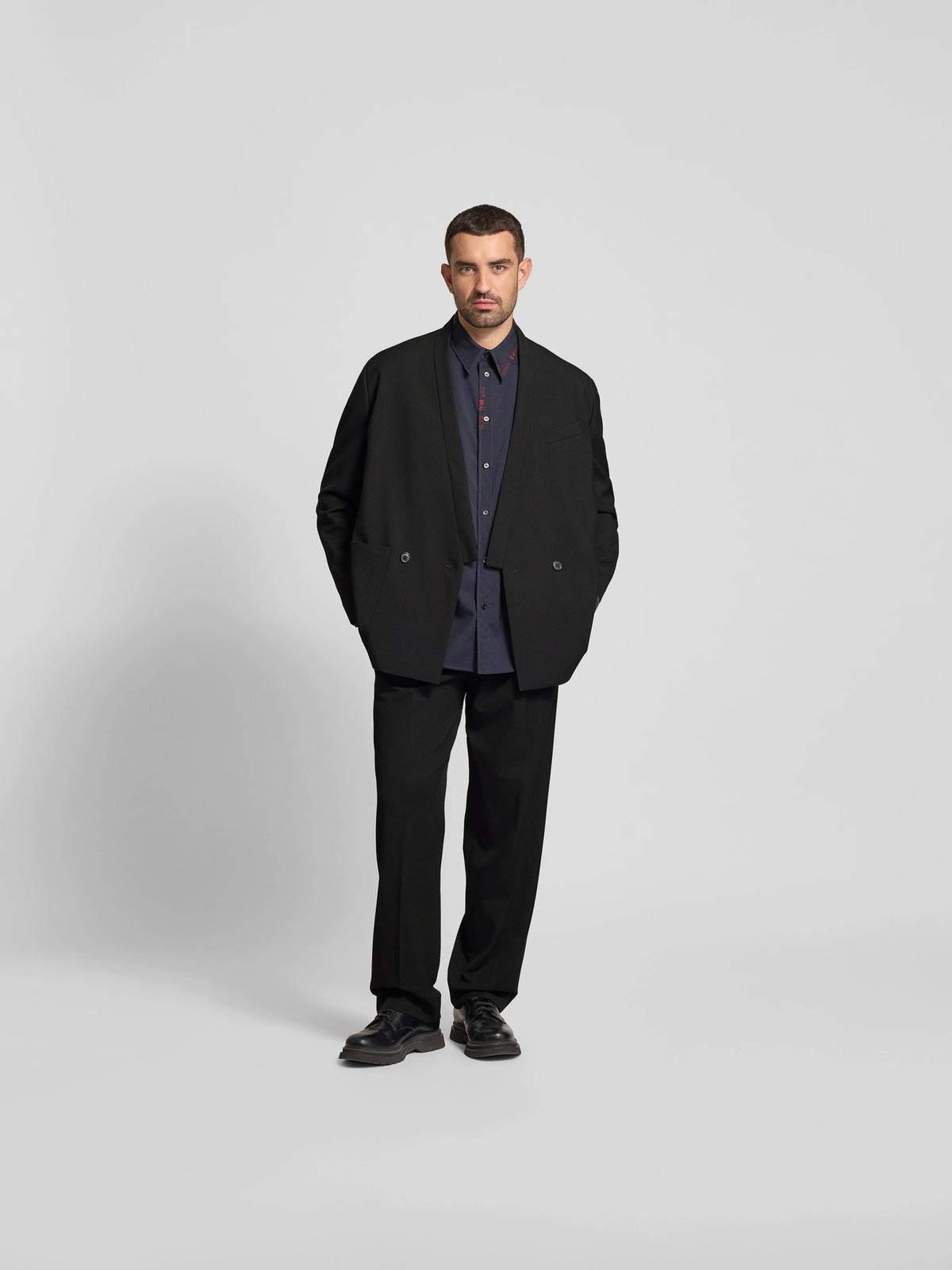 VESTE DE COSTUME KIMONO EN LAINE VIERGE