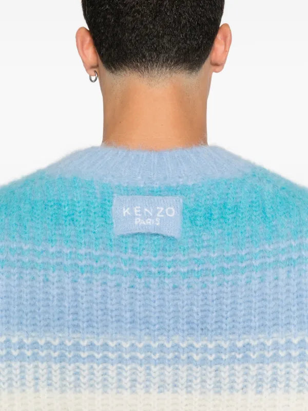 Kenzo pull rayé à col rond