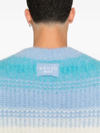 Kenzo pull rayé à col rond