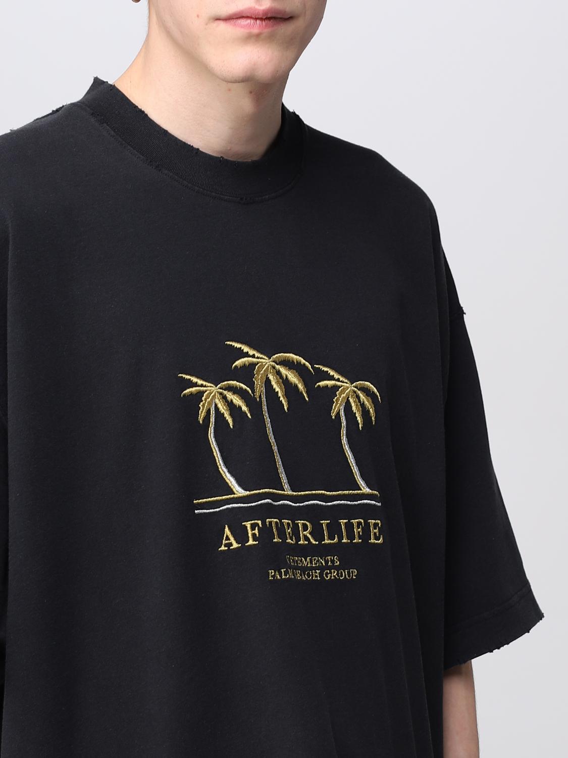 BLACK EMBROIDERED AFTERLIFE T-SHIRT VÊTEMENTS
