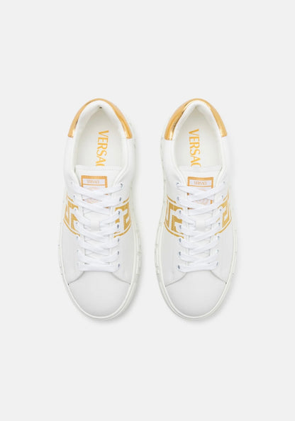 Versace – Baskets Basses White/Gold